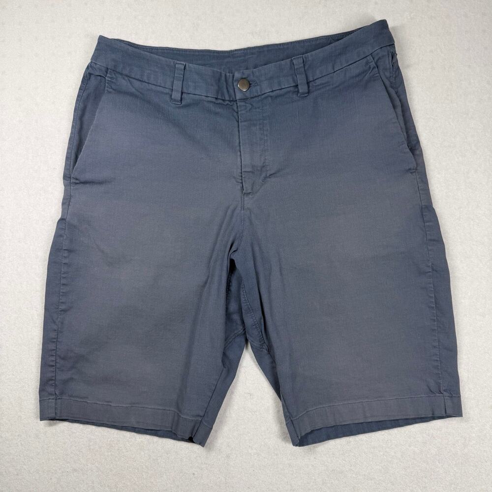 Lululemon Commission Short Qwick Oxford Men’s 34 Blue Gray Chino Shorts